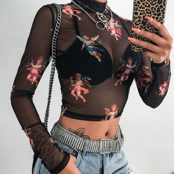 ***SOLD*** Mesh Angel Top - Picture 2 of 2
